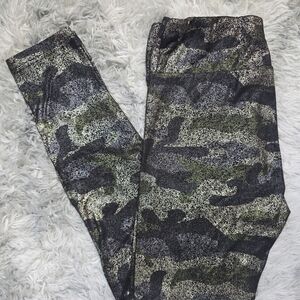 No Boundaries Metallic Black Leggings